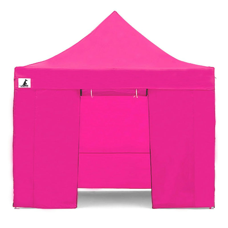 Wallaroo Gazebo Tent Marquee 3m x 3m PopUp Outdoor - Pink