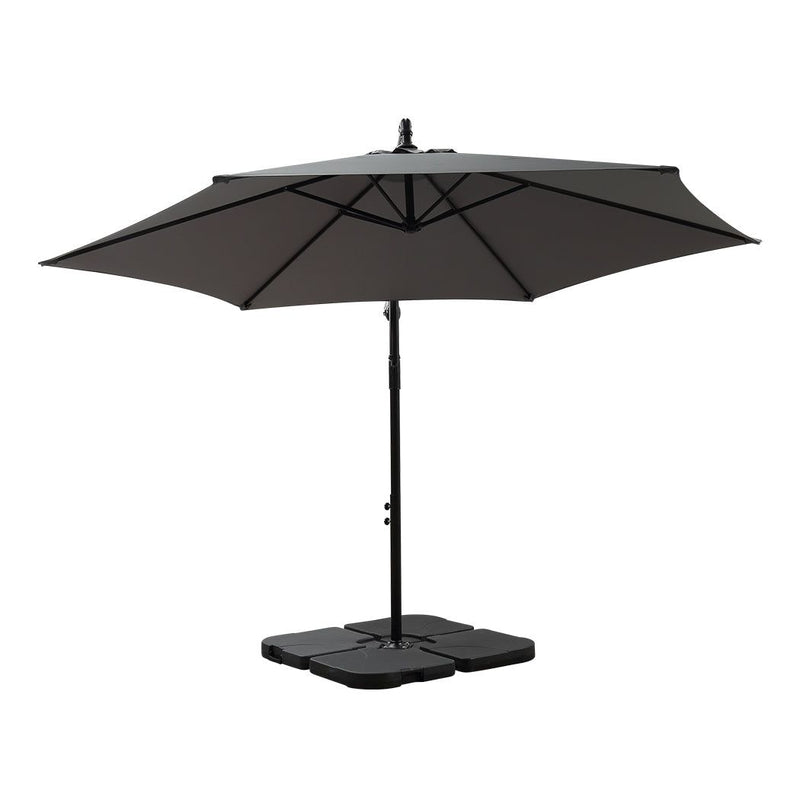 Mountview 3m Outdoor Umbrella Cantilever Base Stand Garden Patio Beach Umbrellas