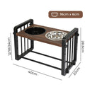 Pawz Pet Feeder Adjustable Height Elevated Dual Raised Water Food Bowl Medium