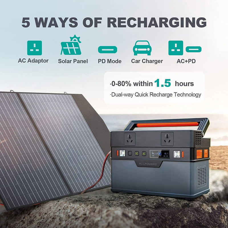 Power Station 700W with 140W Solar Panels
