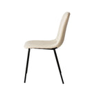 Levede Set of 4 Stackable Dining Chairs Kitchen Lounge Chair PU Leather Beige