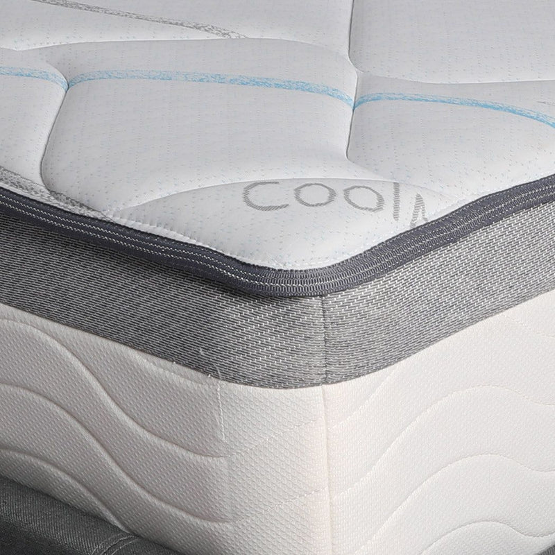 Dreamz Spring Mattress Bed Pocket Tight Top Foam Medium Firm King Size 25cm