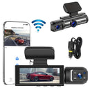 1080P WiFi Dual Lens Dash Cam Front Rear Car DVR Black