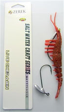 145mm Zerek Live Cherabin Pre Rigged Lumo Eyes Fishing Lure with Bonus Jig Head