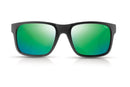 Tonic Mo Polarised Sunglasses with Glass Green Mirror Lens and Matte Black Frame