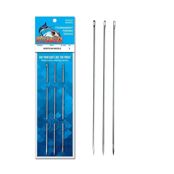 Rite Angler 3 Pack of 6 Inch Stainless Steel Mortician Bait Needles