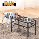 Pawz Dual Elevated Raised Pet Dog Feeder Bowl Stainless-Steel Food Water Stand