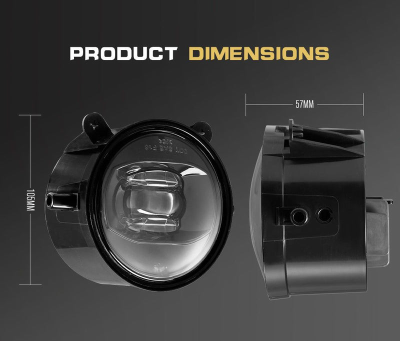 Defend Indust Pair PHILIPS LED Fog Lights fits ARB Deluxe Bullbar Offroad 4x4
