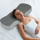 Dreamz Memory Foam Pillow Pillowcase Neck Shoulder Support Pain Cervical Grey