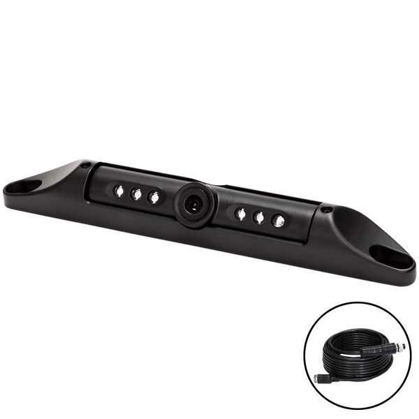 SafetyDave 150° AHD Licence Plate Camera With 15m Heavy Duty 3 in 1 Camera Cable