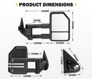 San Hima Extendable Towing Mirrors Gen2 fit Mitsubishi Triton MQ/MR 2015-2024