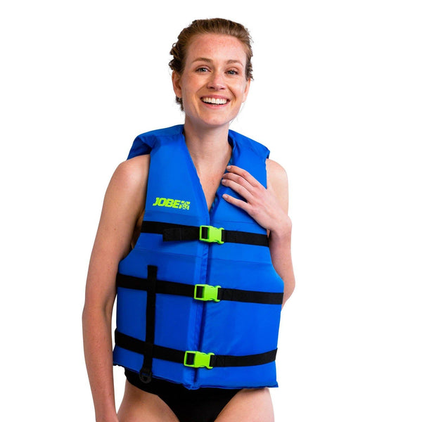 Jobe Universal Front Entry 50N Nylon Adult Life Jacket Vest (Blue)