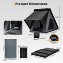 San Hima Kalbarri Lite Gen 2 Rooftop Tent Grey+130W Solar Panel+Ladder & Rack