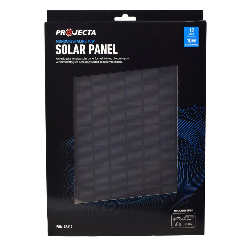 Projecta Monocrystalline 12V 10W Battery Maintainer Solar Panel