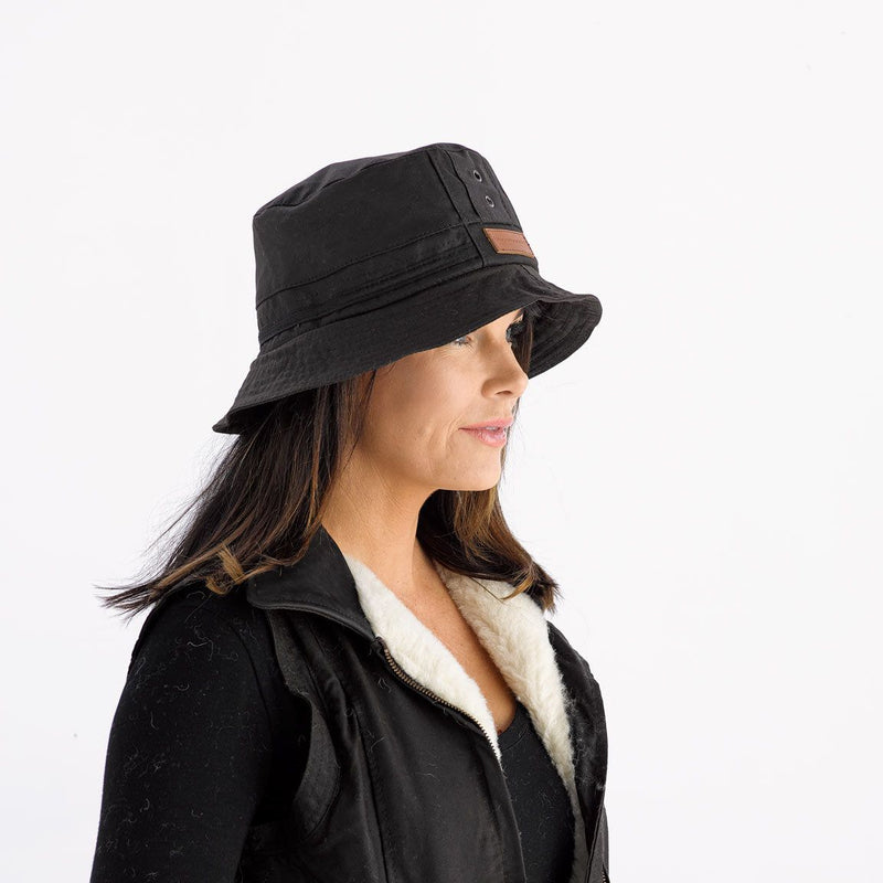 Didgeridoonas Brown Water Repellent Oilskin Fishing Bucket Hat