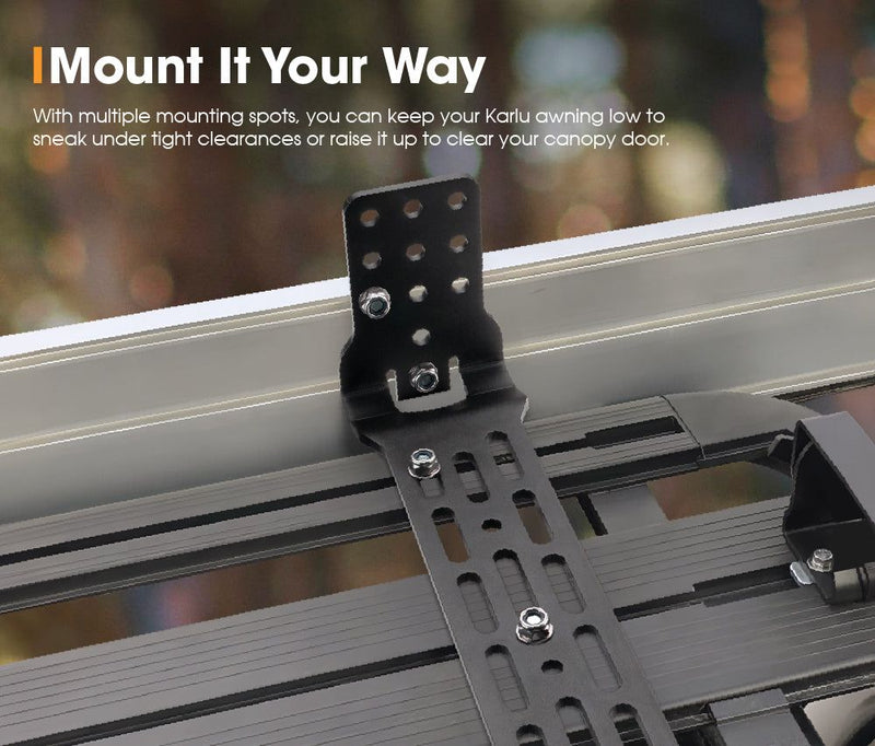 San Hima 4X Long Awning "L" Bracket For 180 & 270 Awnings Powder Coated Steel 4X4
