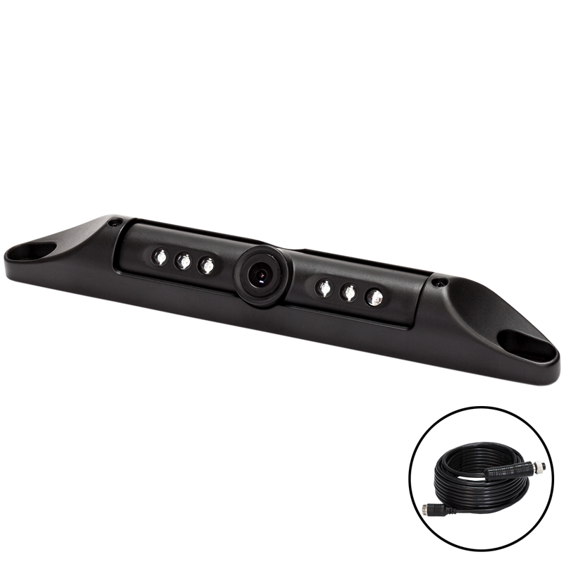 SafetyDave 45° AHD Licence Plate Camera With 15m Heavy Duty 3 in 1 Camera Cable