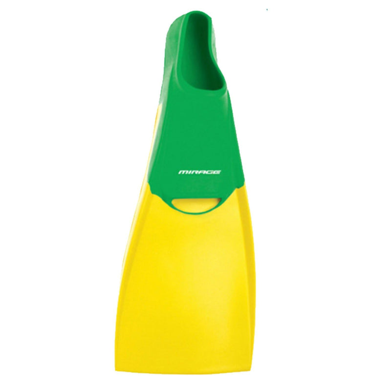 Mirage Deluxe Yellow Rubber Floatable Swim Flipper Fins Sizes Baby to ML (7-9)