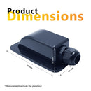 Exotronic 1 Gland Black Cable Entry Cover (Lightweight ABS)