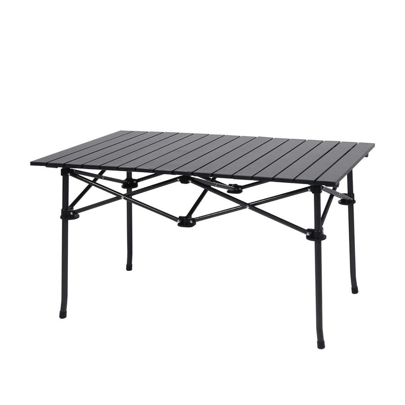 Levede Folding Camping Table Portable Aluminium Outdoor Picnic Garden Black