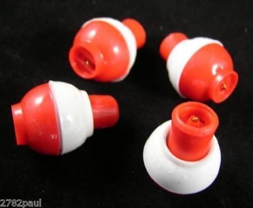 4 X 3/4 Inch Red and White Push Button Fishing Floats