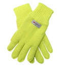 Dents 3M Thinsulate Fluro Yellow Gloves - Hi Vis Knitted Winter Snow/Ski Fleece Gloves