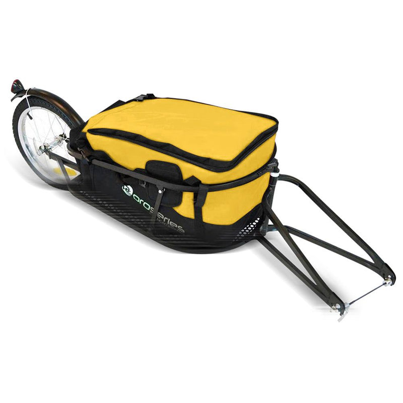 ProSeries Yellow Single Wheel 30kg Capacity Cargo Storage Bicycle Trailer