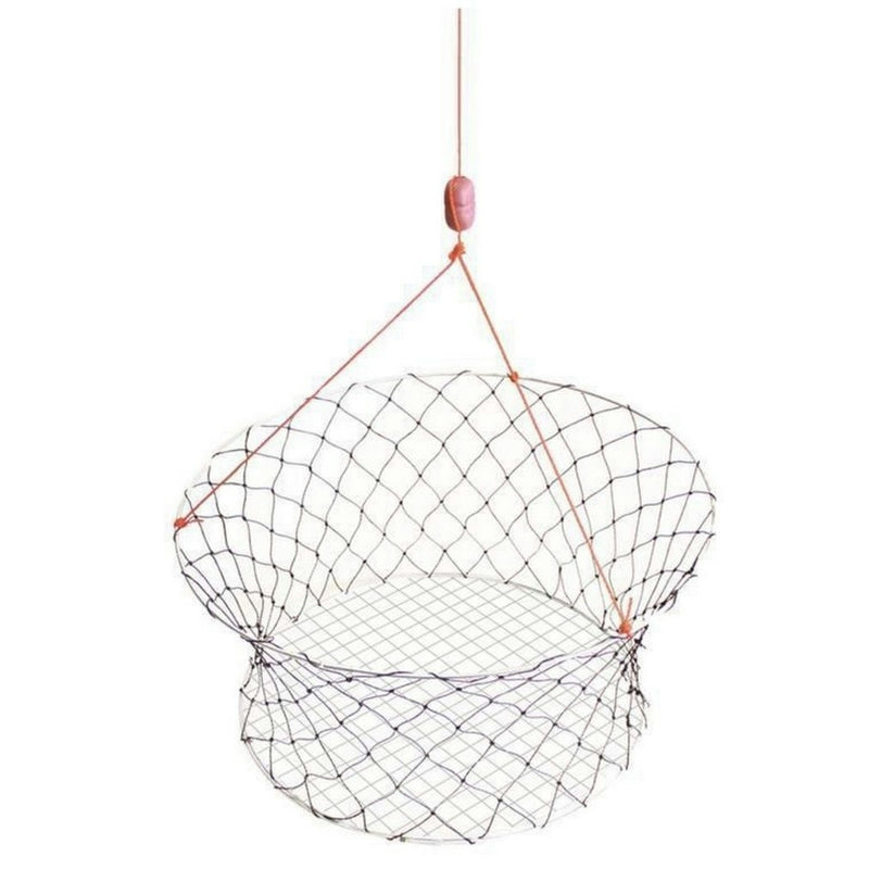 Wilson Ready Rigged Wire Bottom Crab Net- 2 Rings With Float And Rope