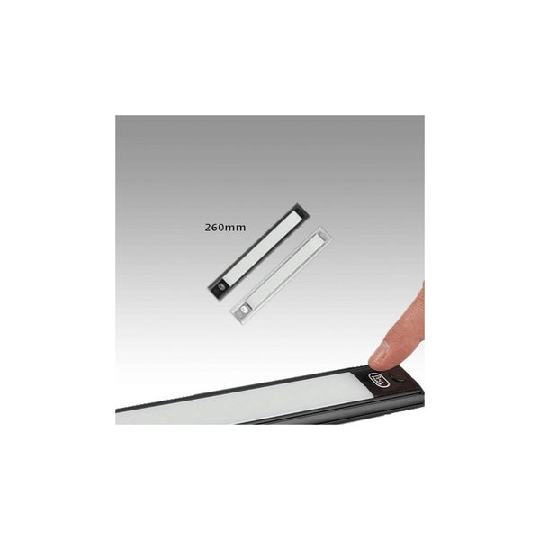 LED Autolamps 40260SMCU Interior Strip Lamp with  On/Off Touch Switch 12 Volt, Single blister, Silver Finish