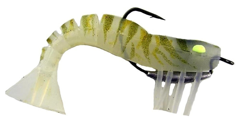 89mm Zerek Live Shrimp Pre Rigged Lumo Eyes Jointed Body Lure