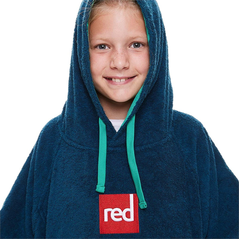 Kids Towelling Change Robe - Navy