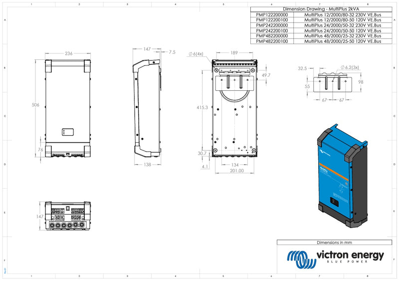 Victron 12V 2000VA MultiPlus 12/2000/80-32 Inverter/Charger