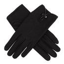 Dents Ladies 100% Wool Unlined Gloves - Black (Warm Winter One Size)