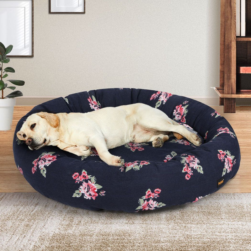 Pawz Dog Calming Bed Pet Cat Washable Portable Round Kennel Summer Outdoor XXL