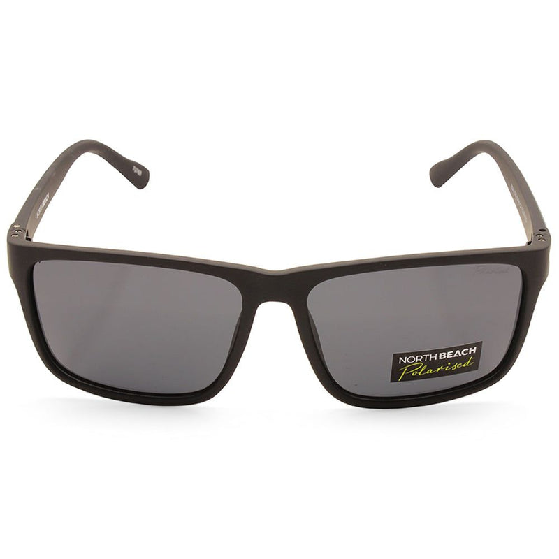 North Beach Clipper Satin Black/Grey Unisex Polarised Sunglasses