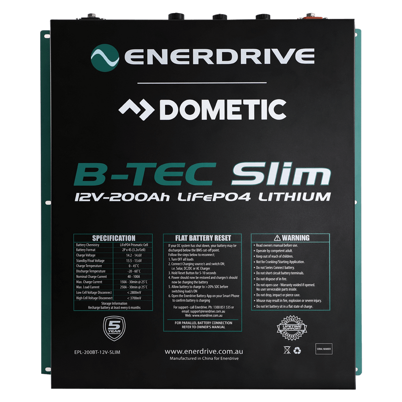 ENERDRIVE B-TEC 200A 12V Lithium Slim Metal Case