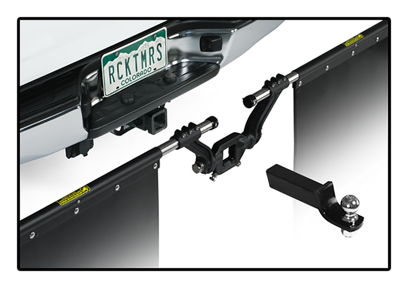 Rock Tamers 2” Hub Mudflap System Matte Black/Stainless Steel Trim Plates