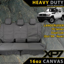 Razorback 4x4 XP7 Heavy Duty Canvas Rear Row Seat Covers suitable for a Toyota Landcruiser 79 Series Dual Cab (Available)
