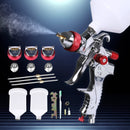 Traderight Spray Gun Paint Gun Kit HVLP Gravity Feed Air 1.4mm 1.7mm 2mm 3Tips