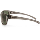 Dirty Dog Shock Shiny Clear Black/Green Polarised Unisex Sports Sunglasses