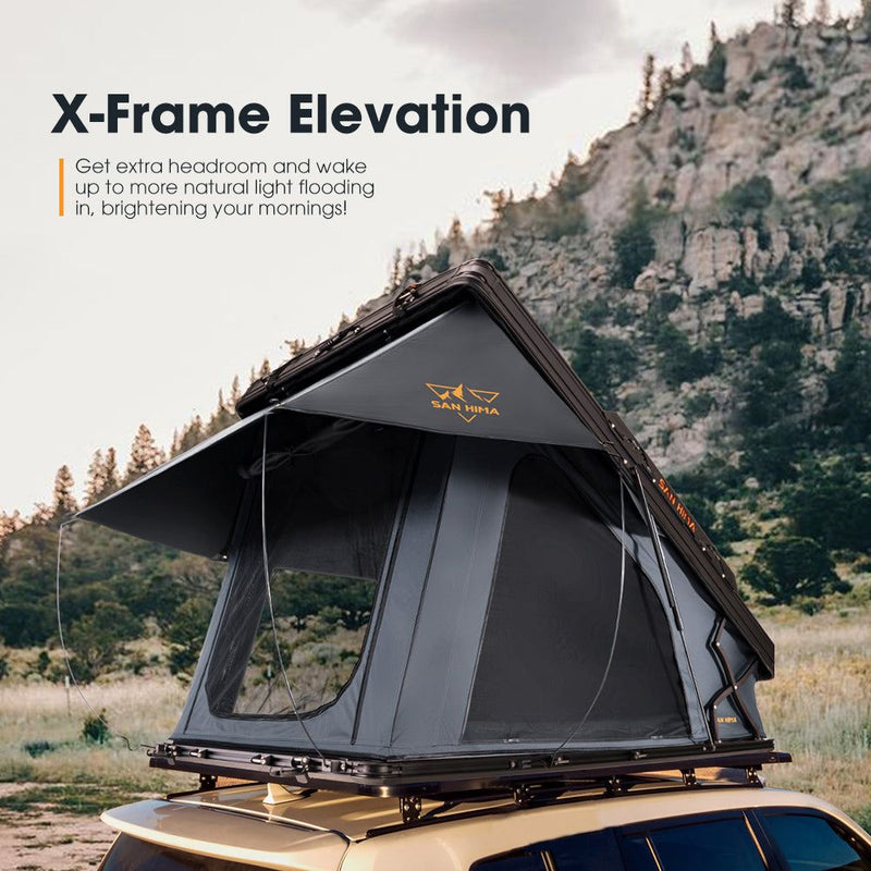 San Hima Kalbarri X Rooftop Tent Hardshell With Ladder 4x4 + 130W Solar Panel