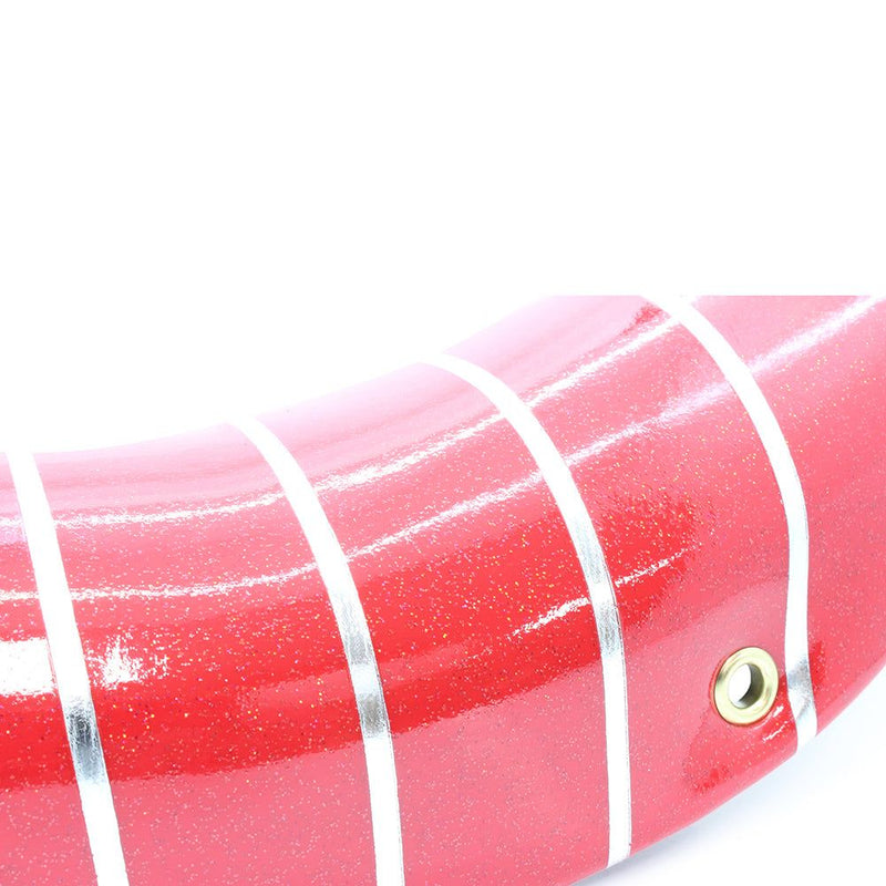Red Sparkle and Silver Stripe Lowrider Dragster Bike Saddle Seat