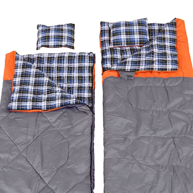 Mountview Double Sleeping Bag Bags Outdoor Camping Hiking Pillow -10℃ Thermal