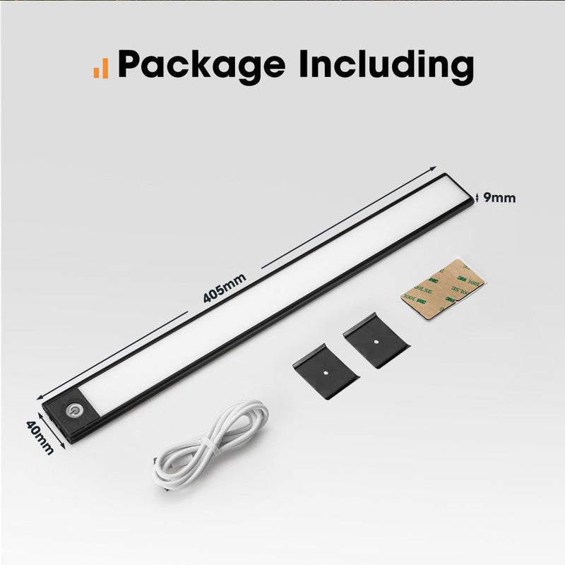 San Hima LED Camping Strip Light White Amber Lamp w/ Rechargeable Battery Black