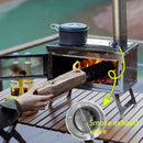 Stainless Steel Firewood Stove with Chimney - Outdoor Portable Camping Heater