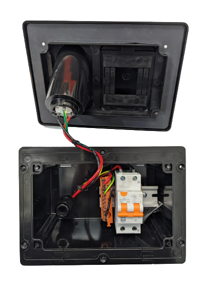 Areial RCD/Inlet Enclosure Black - 2.5mm TPS Flex