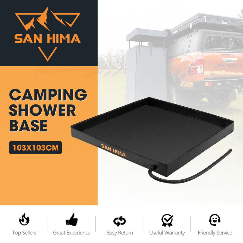 San Hima Camping Shower Tent Base 1.03x1.03M Foldable & Portable RV Awning Floor