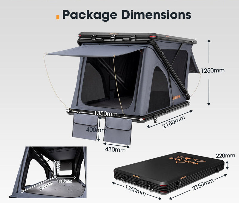 San Hima Kalbarri Z Roof Top Tent Hardshell With Ladder Camping 4WD 4x4