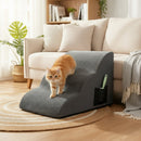 Pawz 3 Steps Pet Stairs for Bed Sofa Dog Ramp High Density Foam Non-Slip Ladder