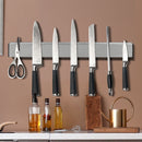 Toque Knife Holder Block Magnetic Wall Mounted Tools Rack Stainless-Steel 40cm
